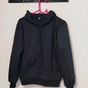 Black Zipper Hoodie