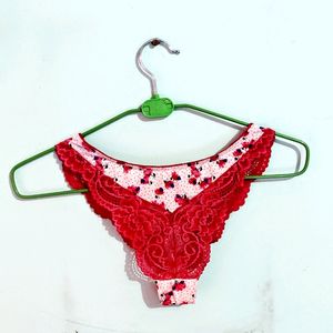 Designer Red And White Panty