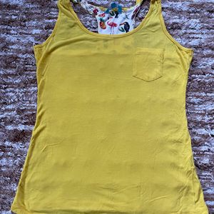 Yellow Colour Tank Top