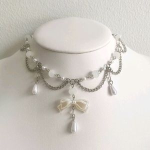 ★ Handmade Pinterest / Coquette/ Y2k Bow Necklace