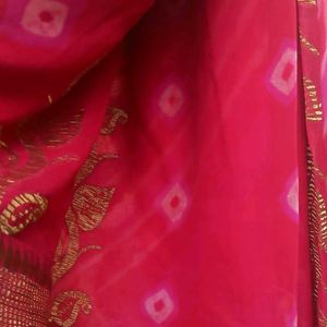 Red Festive Wear Saree