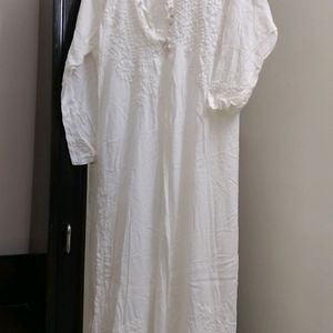 White Chikankari Kurta