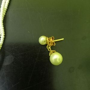 Pearl Necklace With Earing