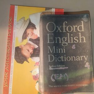 Combo Of Dictionary, Slam Book And Name Stickers