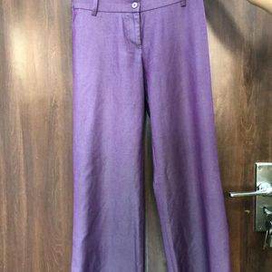 Purple High Waist Shimmery Pants