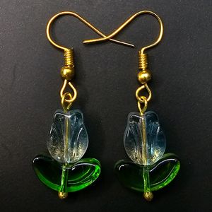 Tulip Glass Beads Earrings Set Of 4🌷