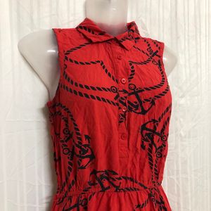 Tommy Hilfiger Red Sleeveless Dress