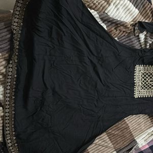 Black Anarkali kurti Set Worn Once