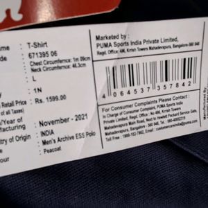 New Original Puma Tshirts With MRP Tags