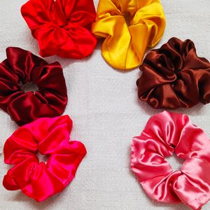 Satin Scrunchies PACK OF 10