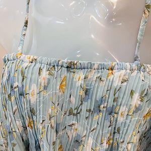 Floral Pretty Green jumpsuit With Frills
