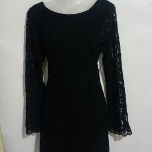 BLACK NET DRESS