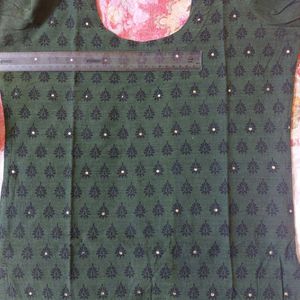 WOMEN COTTON SILK STRAIGHT KURTA SET