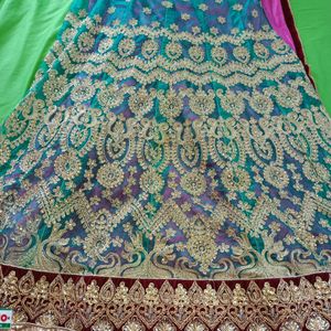 Wedding Zari Worker Lehenga Saree