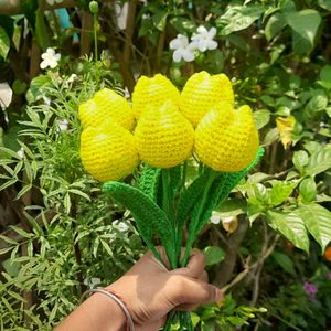 Crochet Yellow Tulips 🌷