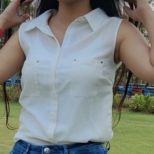 White Georgette Shirt