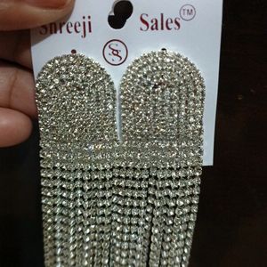 Party Wear Silver Earrings