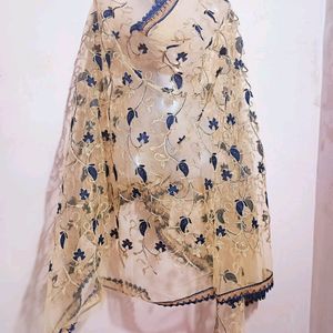 Party Wear Net Embroidery Dupatta