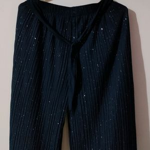 Navy Blue Shimmer Palazzo