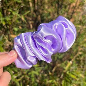 Satin Scrunchie Barrete Clip