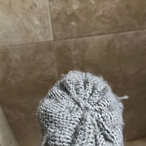 Hi Grey Woollen Warm Cap For Kids Girls