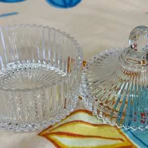 Crystal Glass Bowl With Lid