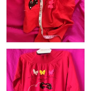 Red Top Stretchable Clothes