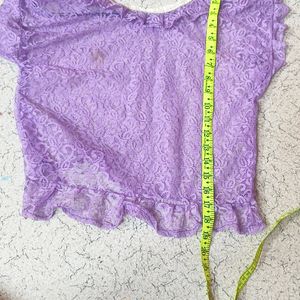 Purple Net Top