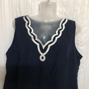 Sabela Mourella Blue Sleeveless Top