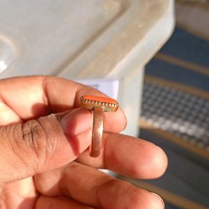 Natural Munga in Copper Ring