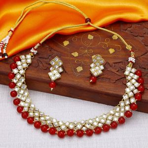 Kundan Gold Plated Choker Necklace Set