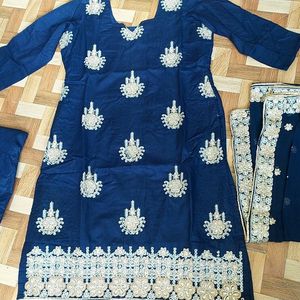 Navy Blue Kurta Salwar Set