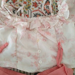 Cute Attractive Gorgeous Co Ord Set Girls5-6 Years