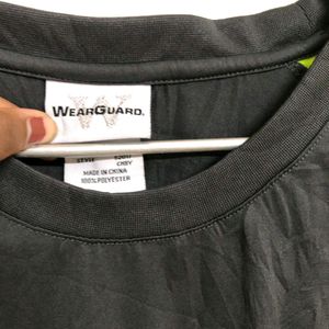 Wear Guard Long Sleeve Charcoal T Shirt