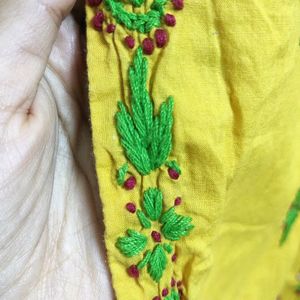 Few Time Used LucknowChikankari Thread Work Kurta