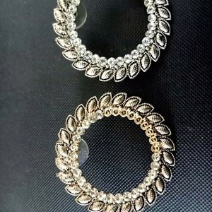 Oxidised Silver Earring