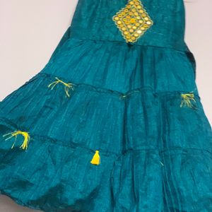 Sleeveless Fancy Frock For Girls With Lining