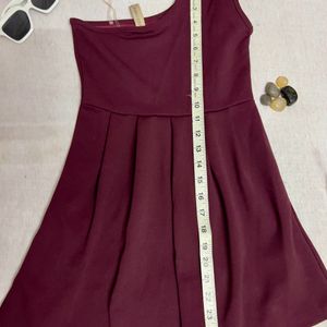 Dark Maroon Western Dress For Kids