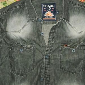 Charcoal Colour Denim Shirt.