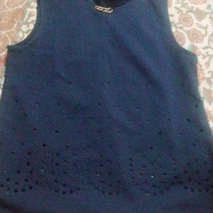 Dark Blue Party Top