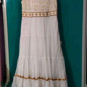 White Anarkali Dress 👗