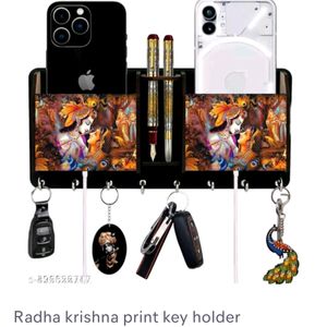 Radha Krishna Print Key Holder