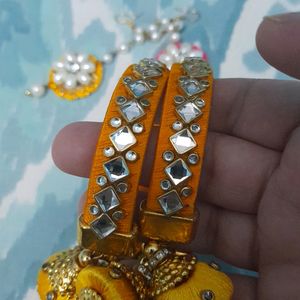 Heavy Latkan Bangles For Haldi