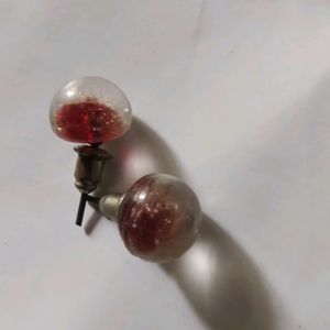 3 Pairs Of Glass Globe Studs