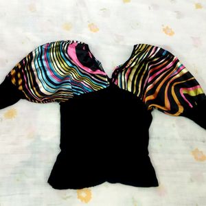 multicolored fashionable top