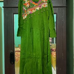 Function Wear Green Kurta Set With Dupatta