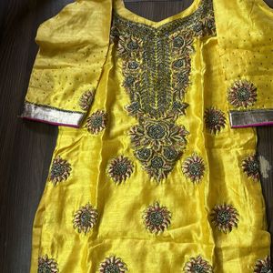 Yellow Patiala Suit