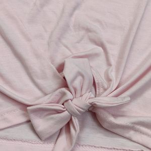 Baby Pink Crop Top with bow detail