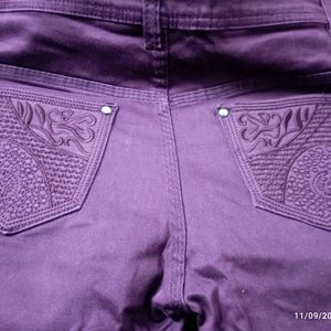 Purple Soft Cotton Pant