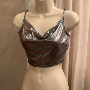 H&M Shimmering Metallic Top